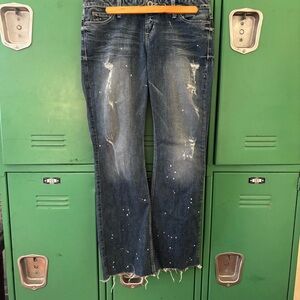 Guess Foxy Flare Raw Hem Jeans